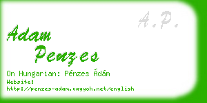 adam penzes business card